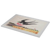 Vliegende vogel met bloemen snijplank (Hoek)