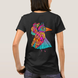 Vliegende vogel vol kleur t-shirt