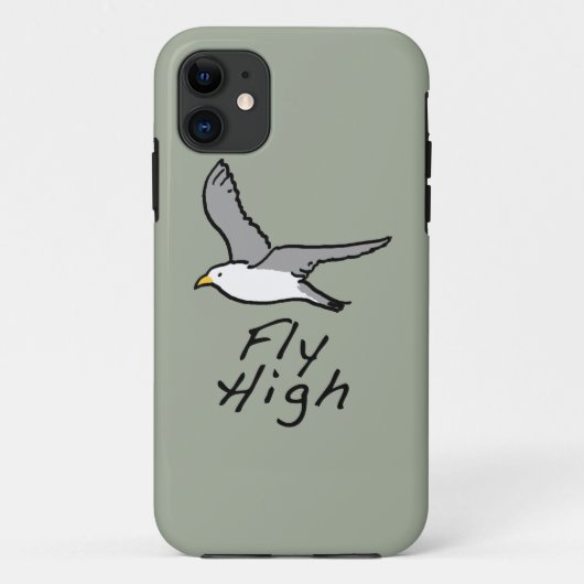 Vliegende vogel. Zeemeeuw in de illustratie van de Case-Mate iPhone Case (Achterkant)