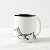 Vliegende vogelillustratie. Afbeelding van de Seag Tweekleurige Koffiemok (Voorkant rechts)