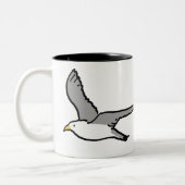 Vliegende vogelillustratie. Afbeelding van de Seag Tweekleurige Koffiemok (Links)