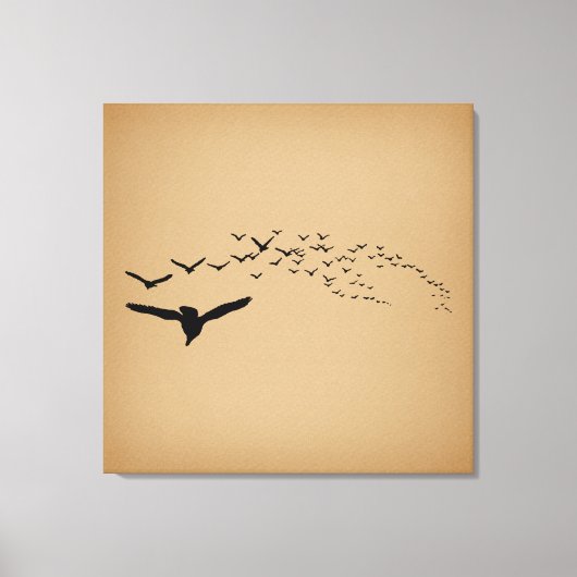 vliegende vogels canvas afdruk (Voorkant)