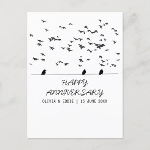 vliegende vogels Gevouwen verjaardagskaarten Briefkaart