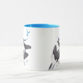 Vliegende vogels Handschaduw Illusie Surreal Elega Mok (Midden)