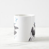 Vliegende vogels Handschaduw Illusie Surreal Elega Mok (Center)
