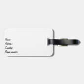 Vliegende vogels Handschaduw Illusie Surrealistisc Bagagelabel (Achterkant horizontaal)