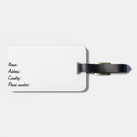 Vliegende vogels Handschaduw Illusie Surrealistisc Bagagelabel (Achterkant horizontaal)