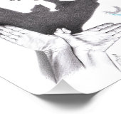 Vliegende vogels Handschaduw Illusie Surrealistisc Foto Afdruk (Hoek)