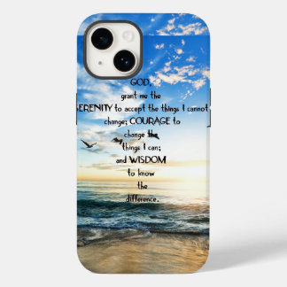 Vliegende vogels in de hemel Serenity Prayer Case-Mate iPhone 14 Hoesje