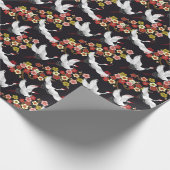 Vliegende vogels: Kraan Heron Japans. Cadeaupapier (Hoek)