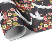 Vliegende vogels: Kraan Heron Japans. Cadeaupapier (Rol Hoek)