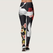 Vliegende vogels: Kraan Heron Japans. Leggings (Achterkant)