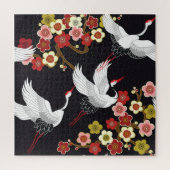 Vliegende vogels: Kraan Heron Japans. Legpuzzel (Verticaal)