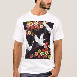 Vliegende vogels: Kraan Heron Japans. T-shirt
