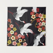 Vliegende vogels: Kraan Heron Japans. Wandkleed (Voorkant (horizontaal))