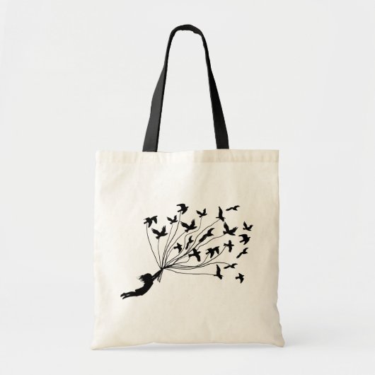 Vliegende vogels op stralen Eco Friendly Bag Tote Bag (Voorkant)