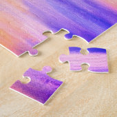 Vliegende vogels op Zee Sunset Puzzle - Waterverf  Legpuzzel (Zijkant)