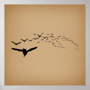 vliegende vogels poster