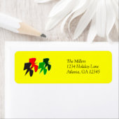 Vliegende vogels retouradreslabel etiket (Insitu)