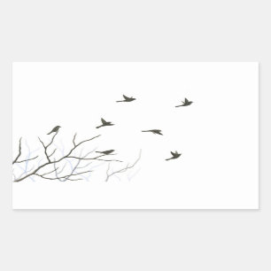 Vliegende vogels Silhouette Sticker