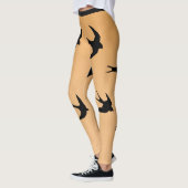 Vliegende Vogels Zeemeeuw Silhouet Zonsondergang Leggings (Links)
