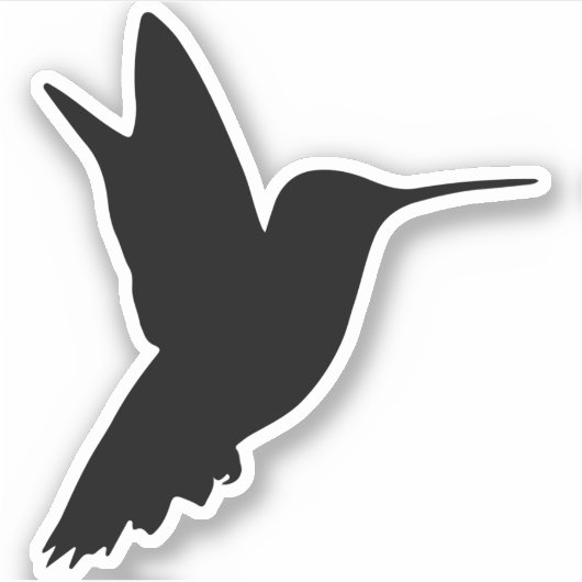 Vliegende vogelsilhouet sticker (Voorkant)