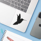 Vliegende vogelsilhouet sticker (Laptop met iPhone)