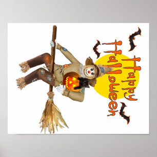 Vliegende vogelverschrikker poster