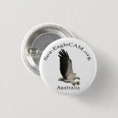 Vliegende volwassen Zee-Eagle Button (Voorkant /achterkant)
