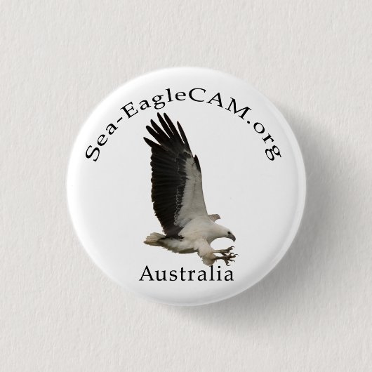Vliegende volwassen Zee-Eagle Button (Voorkant)