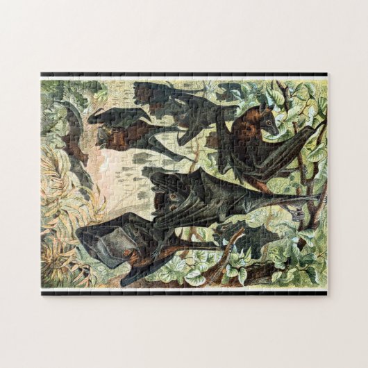  Vliegende Vos Bat Acadamia Illustratie Legpuzzel (Horizontaal)