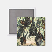 Vliegende Vos Bat Acadamia Illustratie Magneet (Voorkant / Achterkant)