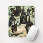 Vliegende Vos Bat Acadamia Illustratie Muismat (Met muis)