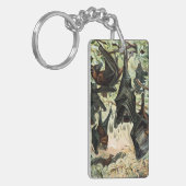  Vliegende Vos Bat Acadamia Illustratie Sleutelhanger (Voorkant Links)