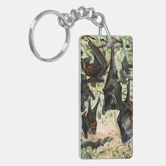Vliegende Vos Bat Acadamia Illustratie Sleutelhanger (Voorkant Links)