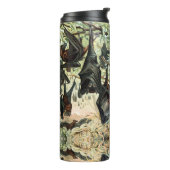 Vliegende Vos Bat Acadamia Illustratie Thermosbeker (Gedraaid links)