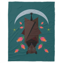 Vliegende Vos Teal Fleece Deken (3 Maten)