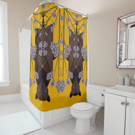 Vliegende vossenmosterd douchegordijn (In situ)