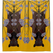 Vliegende vossenmosterd douchegordijn (Voorkant)