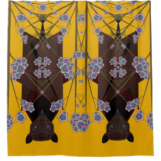 Vliegende vossenmosterd douchegordijn (Voorkant)