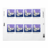 Vliegende Vrede Duif Bookplate Etiket (Full Sheet)