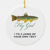 Vliegende Vrouw Keramisch Ornament (Achterkant)