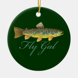 Vliegende Vrouw Keramisch Ornament