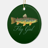 Vliegende Vrouw Keramisch Ornament (Links)