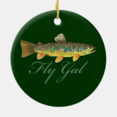 Vliegende Vrouw Keramisch Ornament (Achterkant)