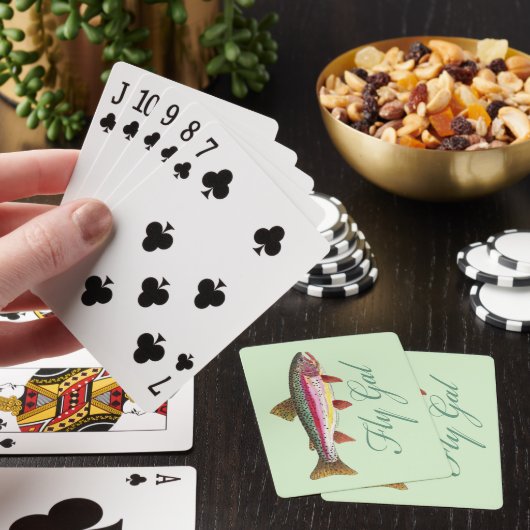 Vliegende Vrouw Pokerkaarten (Insitu)