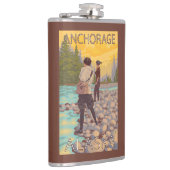 Vliegende vrouwen - Anchorage, Alaska Heupfles (Rechts)