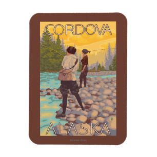 Vliegende vrouwen - Cordova, Alaska Magneet