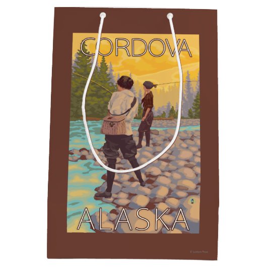 Vliegende vrouwen - Cordova, Alaska Medium Cadeauzakje (Achterkant)