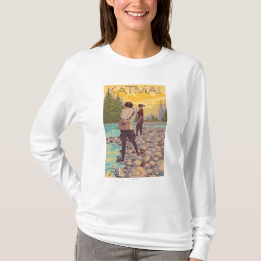 Vliegende vrouwen - Katmai, Alaska T-shirt (Voorkant)